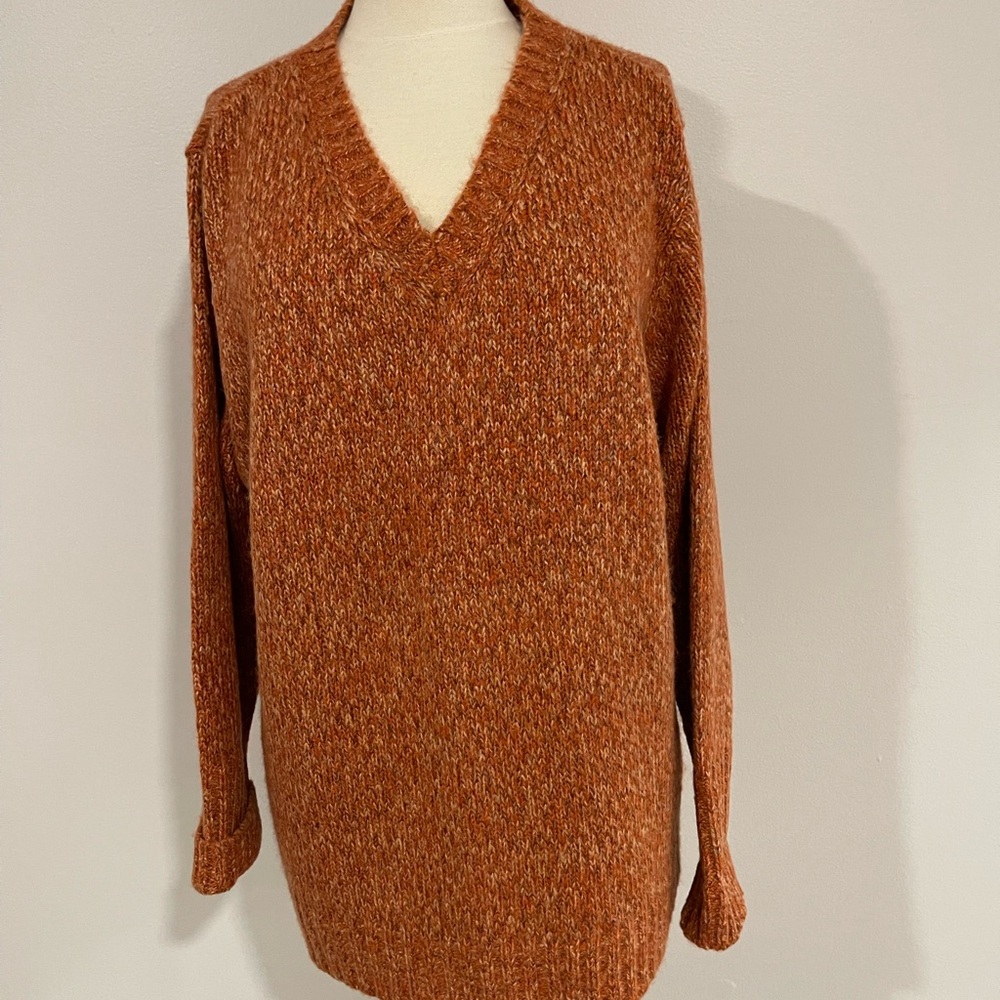Cozy Orange Knit Sweater
